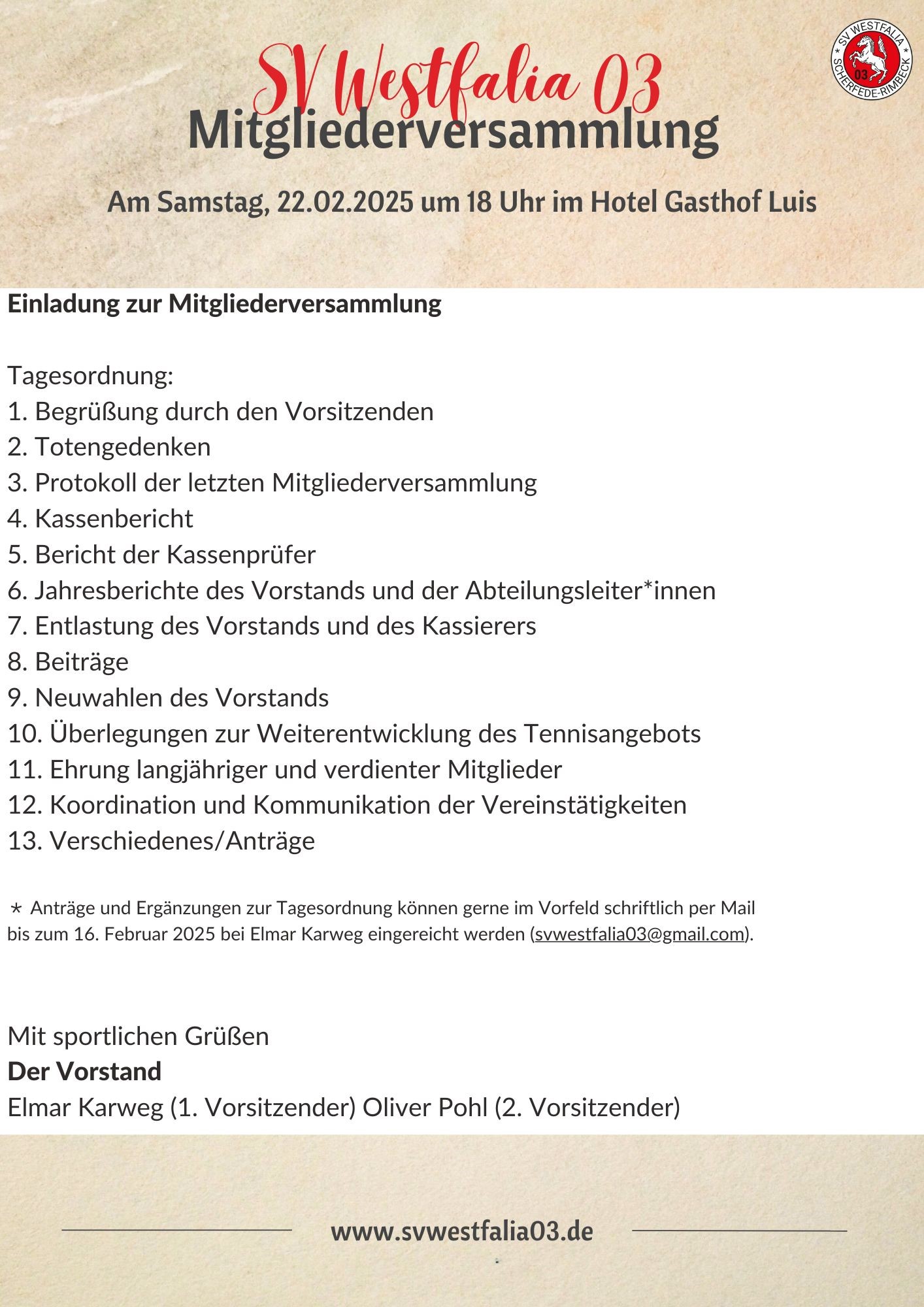 Mitgliederversammlung